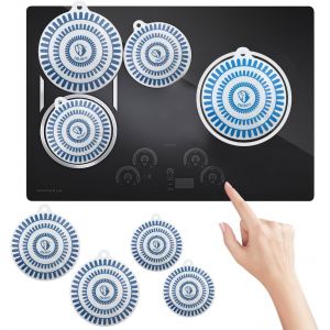 AYUHR-4 Pièces Tapis de Protection Plaque Cuisson Induction en Silicone Plaque de Cuisson Magnétique Cooktop Anti Rayures Non Slip pour Cuisinière à Induction,Rond (2 Pièces18cm/2 Pièces 22cm - Neuf