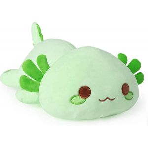 ERYI-Animaux En Peluche Axolotl Oreiller En Peluche Kawaii Axolotl Peluche Géante, Jouet Animal Poupée Coussin Peluche Cadeau Pour Enfants Filles 3+ Ans (Vert, 50Cm) - Neuf