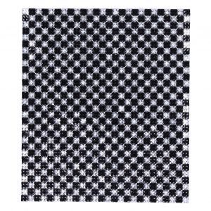Papier peint autocollant en mosaique pour maison de poupee 1:12, accessoires de decoration miniatures (noir et blanc) - Neuf