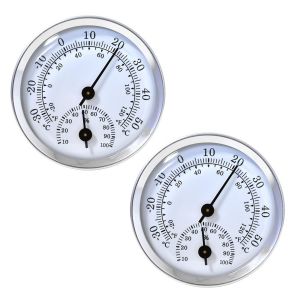 Thermomètre Hygromètre [2 Pièce], Thermomètre D'intérieur Et D'extérieur, Hygromètre Thermomètre Pour Serre De Bureau À Domicile - Neuf