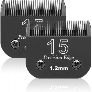 Lame De Rechange Pour Toilettage De Chiens,Compatible Avec Les S&eacute;ries Heiniger/Max45 /Andis/Oster A5/10km Series Tondeuse Pour Chien,Taille 15 3/64"" (1,2mm) Longueur De Coupe,2 Unit&eacute; Noir - Neuf