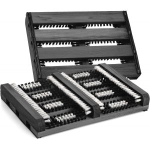 SUBZONAL-Lot de 1 nettoyant pour chaussures avec tapis antid&eacute;rapant et brosses puissantes pour ext&eacute;rieur et int&eacute;rieur avec bandes lat&eacute;rales et design durable Gris - Neuf