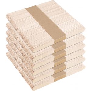 Mevronisshop-300 Pi&egrave;ces De B&acirc;tonnets De Glace En Bois - Spatules En Bois - B&acirc;tonnets En Bois - B&acirc;tons &Agrave; Glace Jetables - Spatules En Bois Pour Bricolage, Artisanat Diy - 114 Mm X 10 Mm X 2 Mm - Neuf