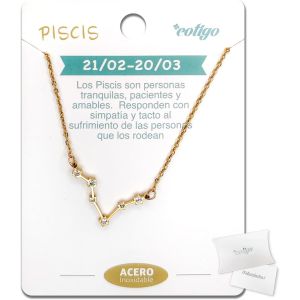 Kal-Collier Signe Du Zodiaque En Acier Inoxydable, 12 Colliers Constellations Avec Pendentif Horoscope En Zircon - Collier Femme Pour Bijoux D'astrologie - Neuf