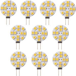 10x Ampoule Led G4 Non Dimmable Blanc Chaud 2700k 110 &deg; Faisceau Ampoule De Lumi&egrave;re Remplacement 20w Lampe Halog&egrave;ne Pour Cuisine Camping-Car Rv Remorque Bateau Ac/Dc 12v De Remplacement - Neuf