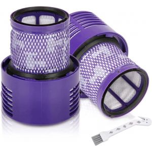 Filtre V10 Sv12 Pour Dyson V10 Absolute Animal Motorhead Total Clean, Filtre De Rechange Lavable Cyclone V10 Avec Brosse De Nettoyage, Remplacer # Dy-969082-01 (2 Pièces)[SSE7111259] - Neuf