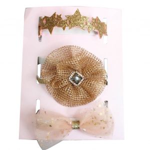 Noud Papillon Pour Cheveux De Bebe, Artisanat Exquis, Dentelle, Mignon, Noud Papillon Pour Fille, Corde A Cheveux, Or 3920 - Neuf
