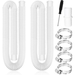 2 Pièces Tuyau Piscine 32mm,150 CM Tuyau pour Piscine Hors Sol avec 4 Pinces Métalliques.[G15] - Neuf