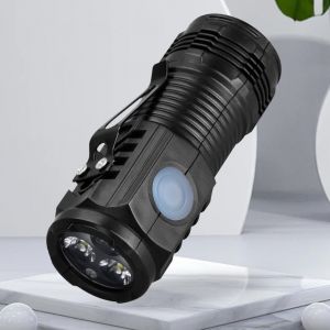 Mini Torche Edc,Mini Lampe De Poche Led Usb C Rechargeable, Lampe De Poche &Eacute;tanche, 3 Modes D'&Eacute;clairage, Lampe &Agrave; Clip Pour Chapeau, Adapt&eacute;e Pour La Randonn&eacute;e, Le Camping, Les Urgences - Neuf