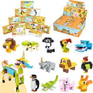 Cadeau Anniversaire Enfants Invites,Pack 12 Jeux De Briques De Construction,Jeux F&ecirc;te Anniversaire Enfants,Petit Cadeaux Invit&eacute;s Enfant Anniversaire,Mini Bloc De Construction (Licornes) - Neuf