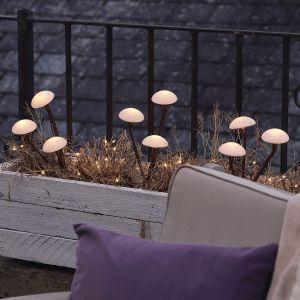 Asfasfq-Lot De 9 Balises Solaries De Champignons À Led Blanc Chaud Pour Extérieur - Neuf