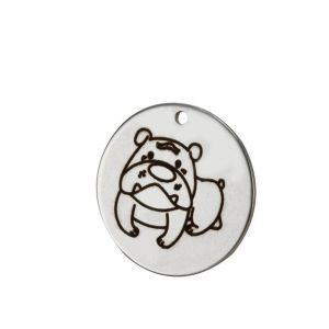 Bricolage Mignon Intimidateur Chien Animal En Acier Inoxydable D&eacute;cor Pendentif V&ecirc;tements Accessoire (Couleur De L'acier0 - Neuf