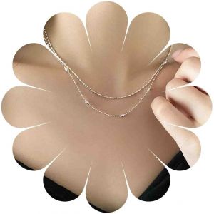 Kal-Boho Layered Choker Collier Mini Boule Cha&icirc;ne Collier Argent Perl&eacute; Collier Ras Du Cou Perles Station Collier Bijoux Pour Femmes Et Filles - Neuf
