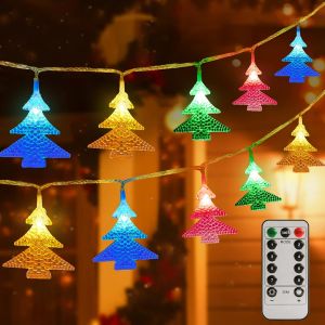 Guirlande lumineuse Noël 4 m 40 LED Décoration de Noël, LED, 8 modes d'éclairage, rideau lumineux LED, lumières de Noël colorées pour l'intérieur et l'extérieur - Neuf