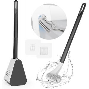 Kgabery-Brosse À Wc En Silicone Golf,Brosse À Wc Longue Poignée-Nettoyage 360° Sans Coins Mort,Séchage Rapide,Montage Mural,Debout Pour Salle De Bains - Neuf
