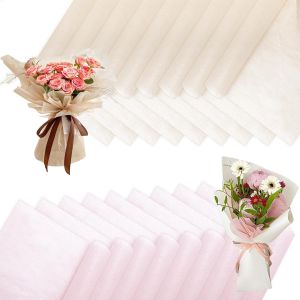Feuilles De Papier Cadeau Rose, Papier Emballage Fleuriste Papier Bouquet De Fleur, Emballage Bouquet De Fleurs Gift Floral Papier D'emballage De Fleurs Anniversaire, Festival, Mariage - Neuf