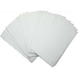 Chenquansarl-Lot De 25 Feuilles De Papier Lisse En Coton Blanc Fait À La Main (400 G/M²) (21 X 14,7 Cm (A5)), Papier Pressé À Froid Pour Croquis, Dessin, Notes, Loisirs Créatifs, Aquarelle/Papier Mix - Neuf