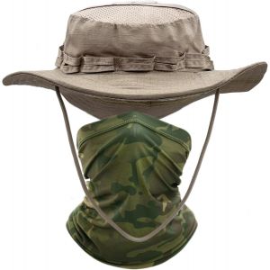 Chapeau De Soleil Large Bord Chapeau De Brousse Réglable Bob Homme Refroidissement Tour De Cou Militaire Chapeaux De Randonnée Camouflage Cache Cou Safari Chapeau Chasse Sports De Plein Air.[Z812] - Neuf