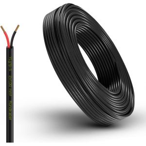 Vehicle cable,round or flat cable,red/black,2 x 0.75,1.0,1.5 mm²,2 wires,6-24 V,round cable,1.0 mm²,15 m - Neuf