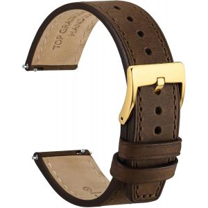 Kal-Elite Bracelet Montre, Cuir De Grain Supérieur, Libération Rapide, Largeur De Bande 18mm 20mm 22mm - Neuf