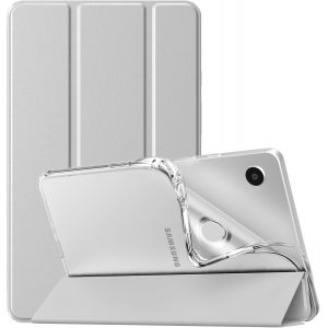 Coque Compatible Avec Samsung Galaxy Tab A9 8,7"" 2023, Étui De Protection Arrière En Tpu Translucide Givré Pour Toute Nouvelle Samsung Galaxy Tab A9 8,7"" Sm-X110/X115/X117, Gris Argent - Neuf