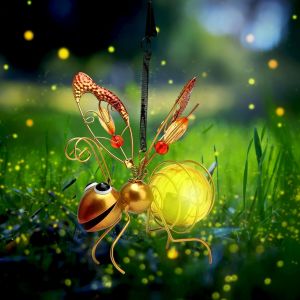 Abeilles Lanterne Solaire Exterieur Jardin, Suspension Solaire Exterieur R&eacute;sistant Aux Intemp&eacute;ries, Abeilles pour Deco Jardin Balcon Cour - Neuf