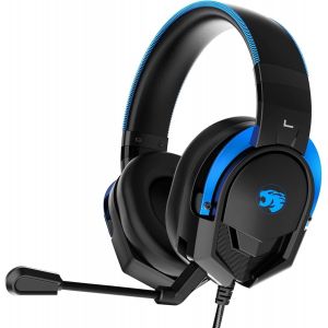A88 Casque De Jeu Avec Microphone,Casque Stéréo Filaire Antibruit Avec Micro Pour Pc,Ps5,Xbox One Series X/S,Ps4,Ordinateur,Ordinateur Portable,Mac,Nintendo,Gamer (Bleu) - Neuf