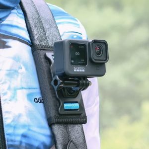 Backpack Strap Mount Compatible with GoPro Hero 13/12/11/10/9/8/7/6/5/4, DJI Osmo Action 5 Pro/4/3, Insta360 One R, AKASO/Crosstour/Campark/APEMAN and Most Action Cameras - Neuf