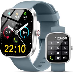 Montre intelligente de fitness avec &eacute;cran HD, fonction appel, compteur de pas, plus de 110 modes sportifs, &eacute;tanch&eacute;it&eacute; IP68, pour activit&eacute;s de plein air pour homme et femme - Neuf