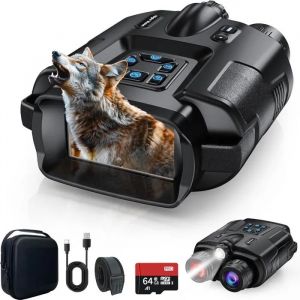 Jumelles de Vision Nocturne 4K Jumelles Pro 3,3" HD, Vision Couleur, Zoom 8x, 600m - Neuf