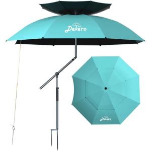 Ulteronixshop-240cm Parasol Plage Anti Uv Et Inclinable &iquest; Grand Parasol De Plage Et De Jardin Ext&eacute;rieur, R&eacute;sistant Au Vent, Id&eacute;al Pour La P&ecirc;che, Camping Ou Terrasse - Neuf