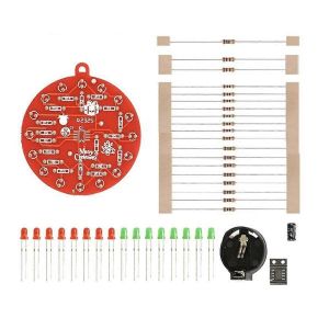 Kit de production &eacute;lectronique DIY amusant pour sapin de No&euml;l NE555 avec circuit suspendu et lumi&egrave;res clignotantes - Neuf