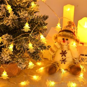 TRAHOO-Guirlande lumineuse pour sapin de No&euml;l - 6 m - 40 LED - Fonctionne avec piles - Avec minuterie - &Eacute;tanch&eacute;it&eacute; IP65 - Pour fen&ecirc;tre, No&euml;l, int&eacute;rieur et ext&eacute;rieur - Neuf