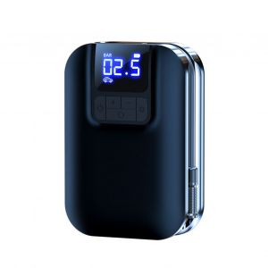 Gonfleur de pneus de voiture, compresseur d'air electrique sans fil a gonflage rapide, pompe portable avec manometre pour SUV, moto electrique, velo, bouton de tube - Neuf