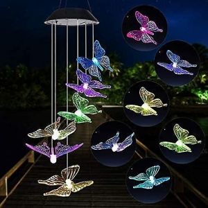 Carillon éolien,carillons solaires,carillons éoliens papillon LED/carillon éolien solaire colibri,décoration extérieure, - Neuf