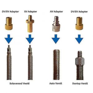 Kit De 10 Buses De Gonflage Avec Adaptateurs De Valve Presta Schrader Pour Velos De Route Fixie - Neuf