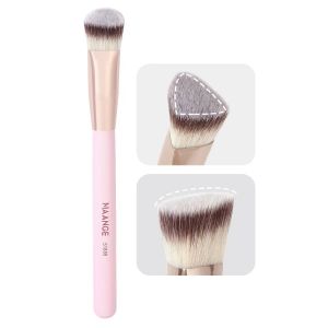 Maange-Pinceau De Maquillage Sous Les Yeux,Brosse Triangulaire Pour Fond De Teint,M&eacute;lange De Cr&egrave;me Liquide,Outils Cosm&eacute;tiques..Pink - Neuf