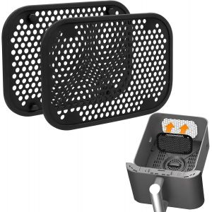 2 Pi&egrave;ces Grille Anti Projection pour Air Fryer Ninja Double Stack XL SL400EU SL300EU, Accessoires Silicone Anti Eclaboussure Air Fryer, Air Fryer Durable Couvercle Anti Eclaboussure - Neuf