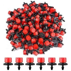 100 pièces 4 / 7mm arroseurs goutteurs d'irrigation, micro-arroseurs d'irrigation goutte à goutte Irrigation de jardin réglable Micro système d'irrigation goutte à goutte ensemble d'irrigation - Neuf