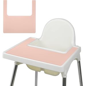 Tapis De Table Bebe, Set De Table En Silicone Pour Chaise Haute, Bébé Splash Tapis Antidérapants Et Résistants Aux Taches Lavable, Anti-Éclaboussures Chaise Haute Pour Enfants Et Tout-Petits - Neuf