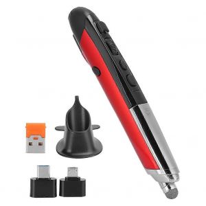 Type de stylo Souris Ordinateur Stylet &Eacute;criture Laser Capacitif Sans Fil 2.4G Personnalis&eacute; (Rouge PR-08) - Neuf