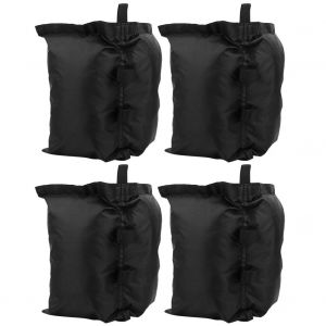 Sac De Sable Fixe En Tissu Oxford, 4 PièCes, Tente Noire Durable, Grande Capacité, Bonne éTanchéIté, Pare-Soleil D'extéRieur, Sac De Sable Pour Parapluie - Neuf