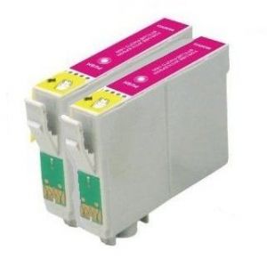 Tonercenter24 - Epson T0713 Magenta - 2 x Compatible Cartouche Encre pour EPSON STYLUS D78 D92 D120 DX4000 DX4050 DX4450 DX5000 DX5050 DX6000 DX6050 DX7000F DX7000FW DX7400 DX7450 DX8400 DX9450 (Magenta Encre) - Neuf