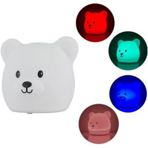 Lampe Led Ourson En Silicone Pour Enfants, Veilleuse Multicolore Tactile, Rechargeable Usb, Douce Et S&ucirc;re, 0 M + Facil[Vei9271273] - Neuf