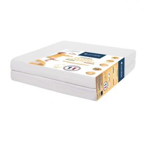 Matelas B&eacute;b&eacute; Pliant 2 Parties Tineo 60x120x7cm Essentiel Fabriqu&eacute; En France - Garantie 5 Ans - Neuf