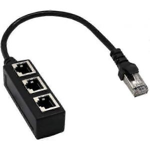 C&acirc;ble adaptateur Ethernet r&eacute;seau 1 &agrave; 3 ports,s&eacute;parateur de c&acirc;ble r&eacute;seau,c&acirc;ble d'extension Ethernet un &agrave; trois9191114102306 SZRH A-F - Neuf