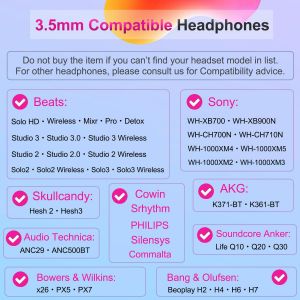 TIANYI-C&acirc;ble Audio de Remplacement pour Casque Beats C&acirc;ble Jack 3,5 mm Aux Compatible avec Beats Solo2 Solo3 Studio3 Wireless HD Pro by Dr. Dre Sony WH-1000XM4 WH-1000XM5 avec Micro et Contr&ocirc;le du Vo - Neuf