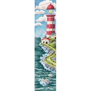 Kit Point De Croix Compt&eacute; Andriana "Marque-Page - Route Jusqu&rsquo;Au Phare" 5.5x22 Cm - Neuf