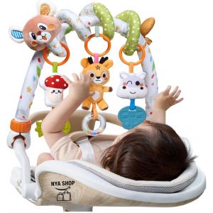 Ulteronixshop-Spirale D'activit&eacute; D'&eacute;veil B&eacute;b&eacute; Multicolore, Jouet Poussette, Lit Et Si&egrave;ge Auto, Hochet, Arche Peluches Suspendues, Jouet De D&eacute;veloppement Motricit&eacute;, Cadeau Naissance 0-18 Mois Mixte - Neuf