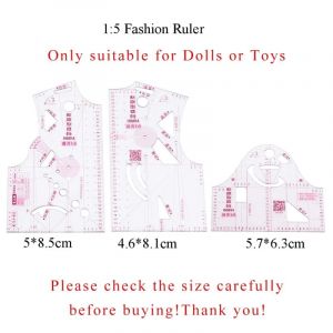 Règle Pour Vêtements De Poupée,Ensemble De 3 Pièces,Pour Tailleur,Tissu,Couture,Règle De Conception,Courbe Française,Modèle De Croquis 1:5 R9ua - Neuf